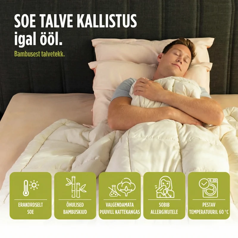 2 x Vitapur Winterbettdecke mit natürlichen Bambusfasern