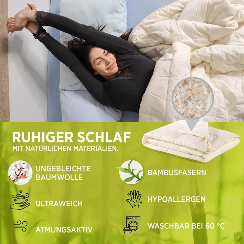 2 x Bettdecke Bamboo Summer mit Bambusfasern