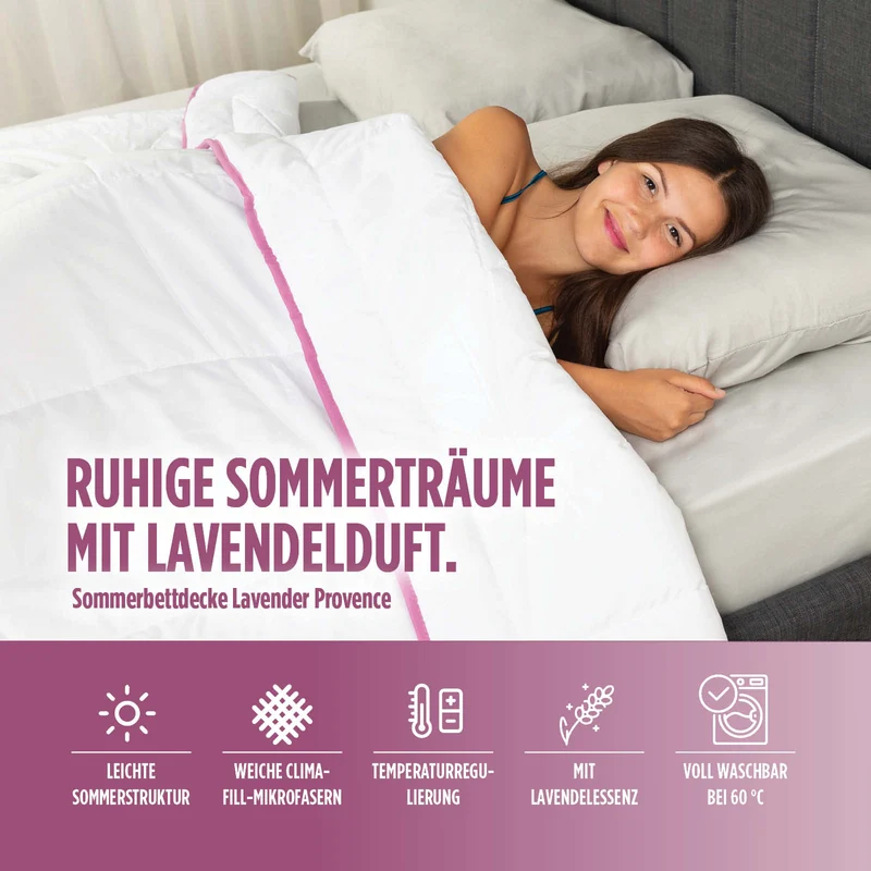 2 x Sommer-Bettdecke Lavender Provence Summer