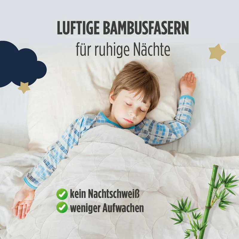 2 x Ganzjahres-Bettdecke für Kinder mit Bambusfaser My First Duvet