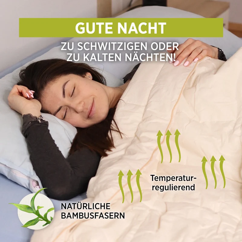 2 x Bettdecke Vitapur Bamboo 4 Jahreszeiten mit Bambusfasern