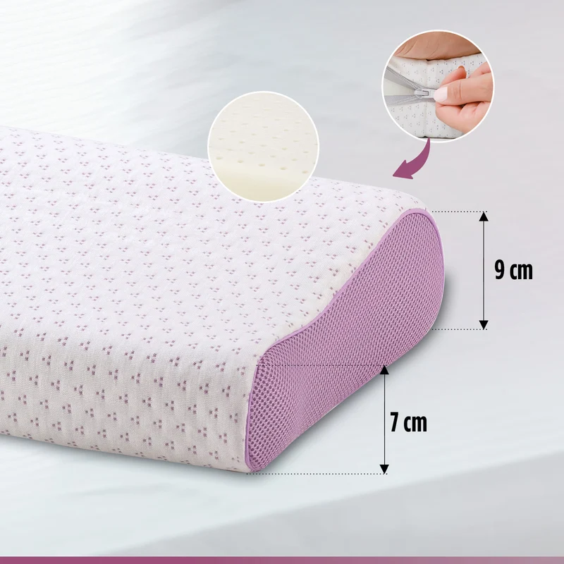 2 x anatomisches Kissen aus Memory-Schaum Vitapur Lavender Memory – 30 x 50 cm