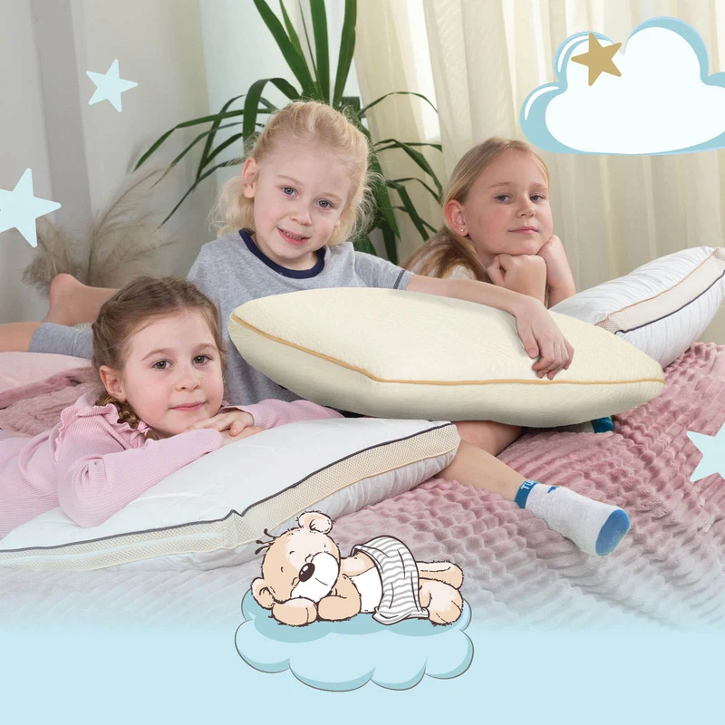 2 x Kinder Memory-Schaum Kopfkissen MemoDream Junior – 30 x 50 x 5 cm
