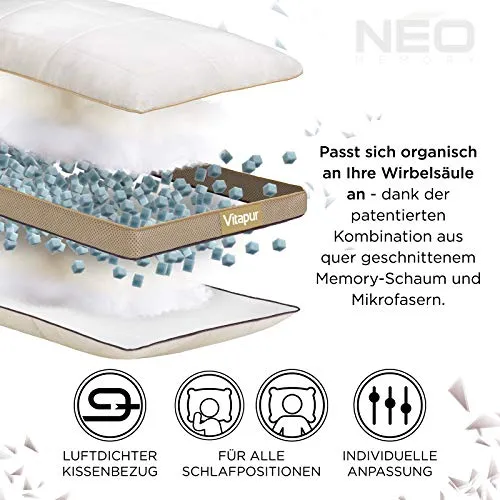 2 x Hybrid Kinderkopfkissen NEO Junior – 40 x 60 cm