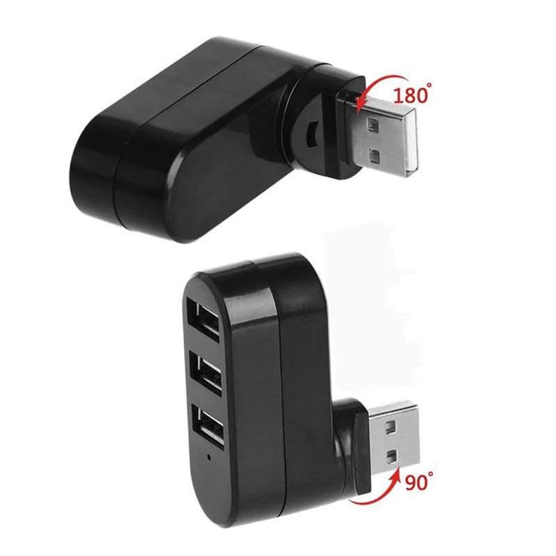 3 Port Rotatable USB Adapter