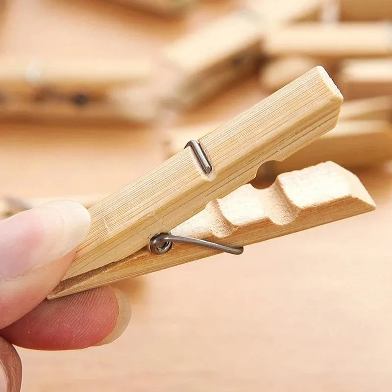 Natural Wooden Cloth Clip 20 PCS