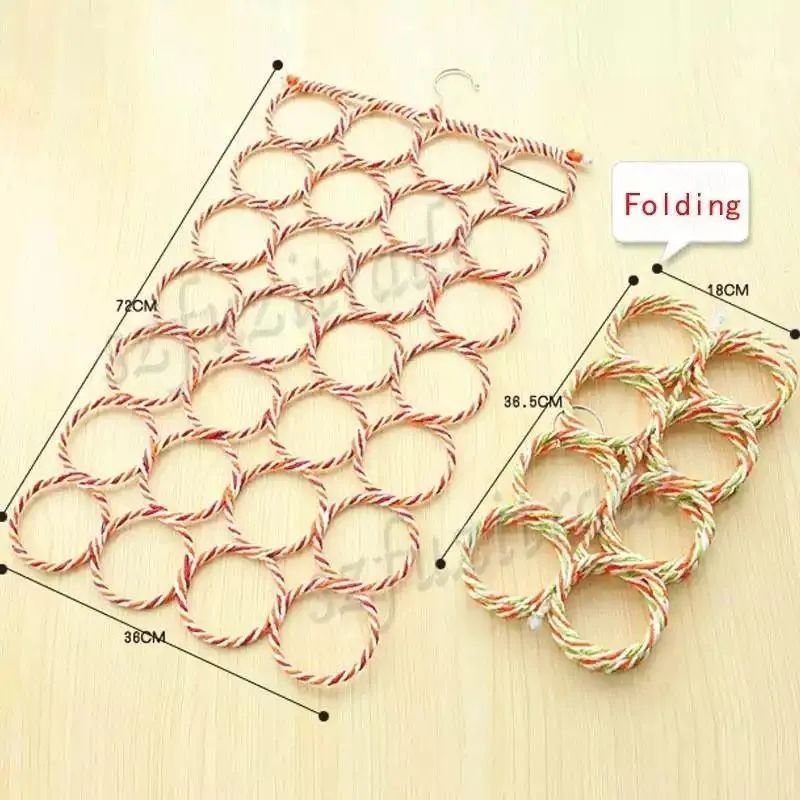 24-Ring Steel Foldable Scarf Shawl Clothes Hanger