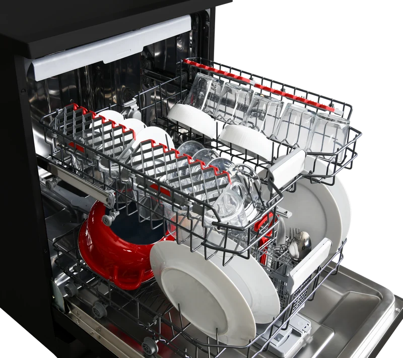 SHARP QW-NA2XF44ECB Freestanding 60cm Dishwasher 14PS 44 db C Class with Inverter Motor