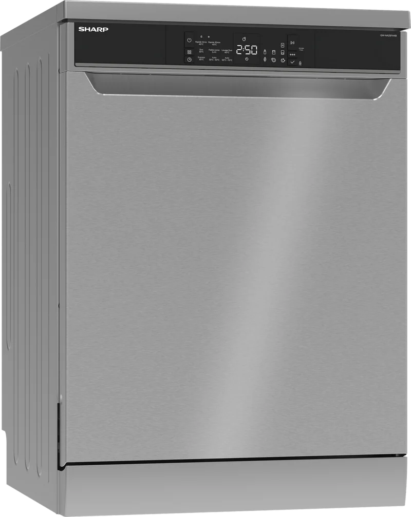 SHARP QW-NA25F44BI Freestanding 60cm Dishwasher 14PS 44 db B Class with EcoBox Technology