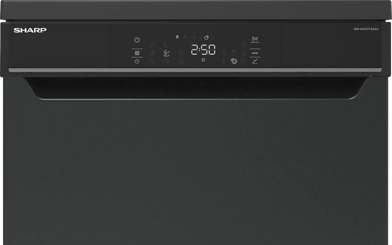 SHARP QW-NA3YF42AA Freestanding 60cm Dishwasher 14PS 42 db A Class with EcoBox Technology