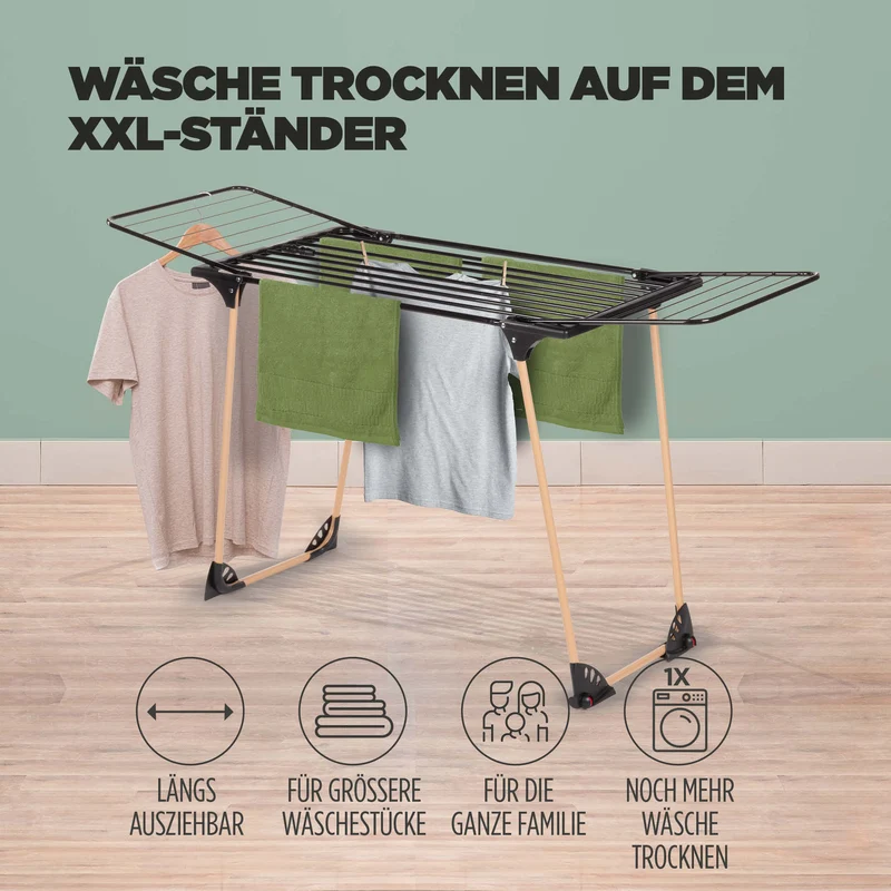 Ausziehbarer Wäschetrockner XXL