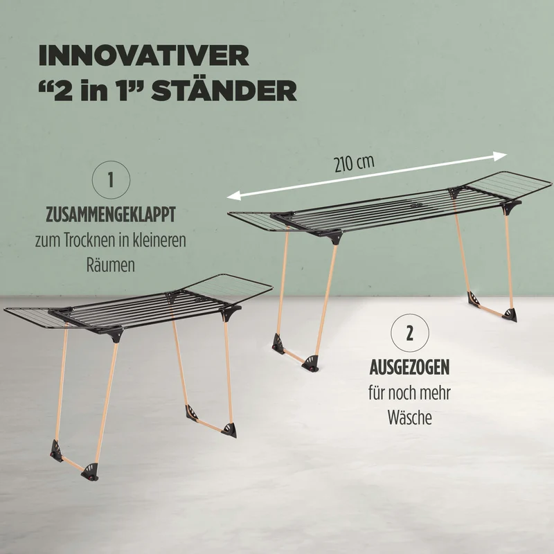 Ausziehbarer Wäschetrockner XXL