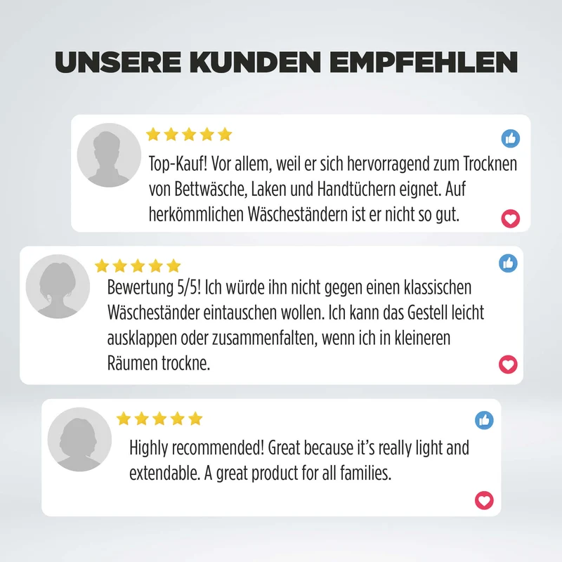 Ausziehbarer Wäschetrockner XXL