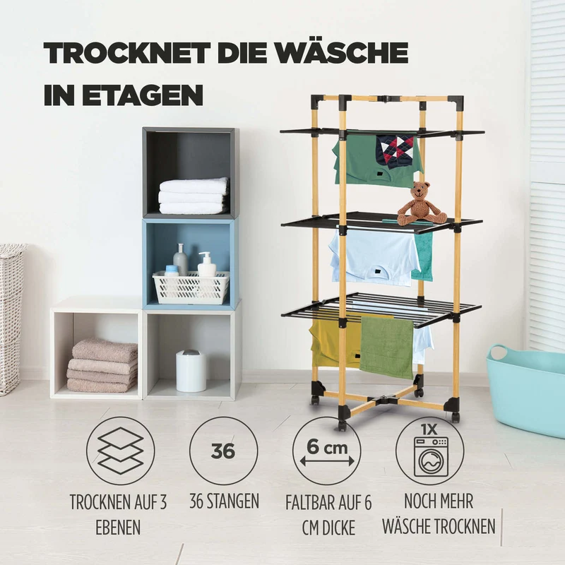 Vitapur Tower Deluxe vertikaler Wäscheständer