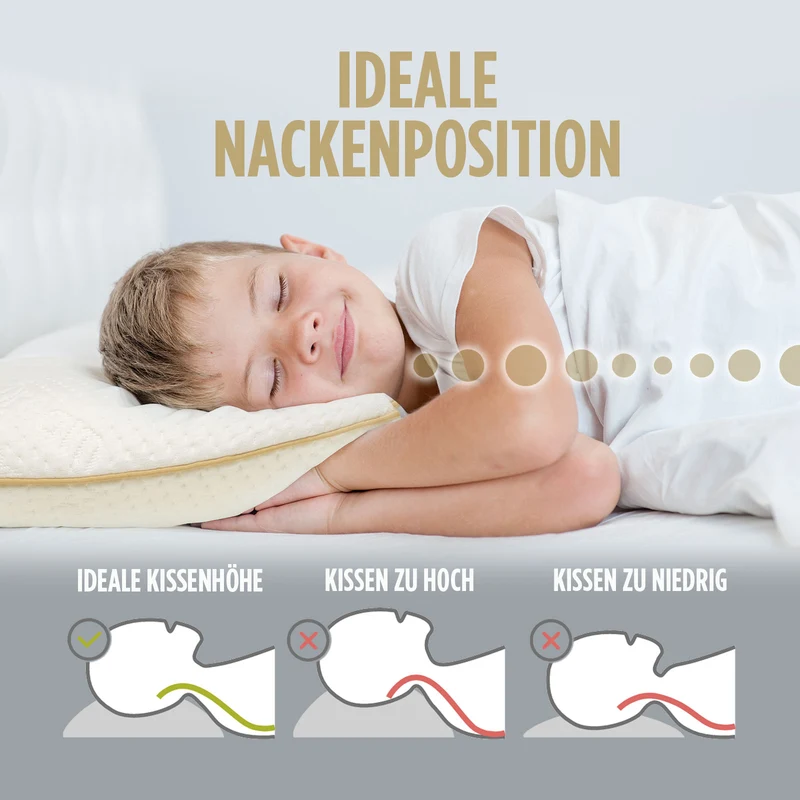 2 x Kinder Memory-Schaum Kopfkissen MemoDream Junior – 30 x 50 cm