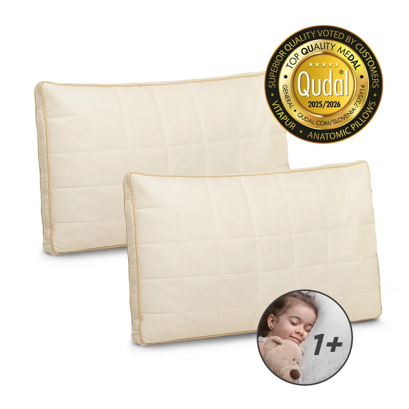 2 x Vitapur Kinder Kopfkissen My First Pillow – 40 x 60 cm