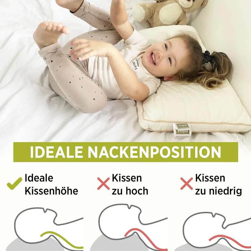2 x Vitapur Kinder Kopfkissen My First Pillow – 40 x 60 cm