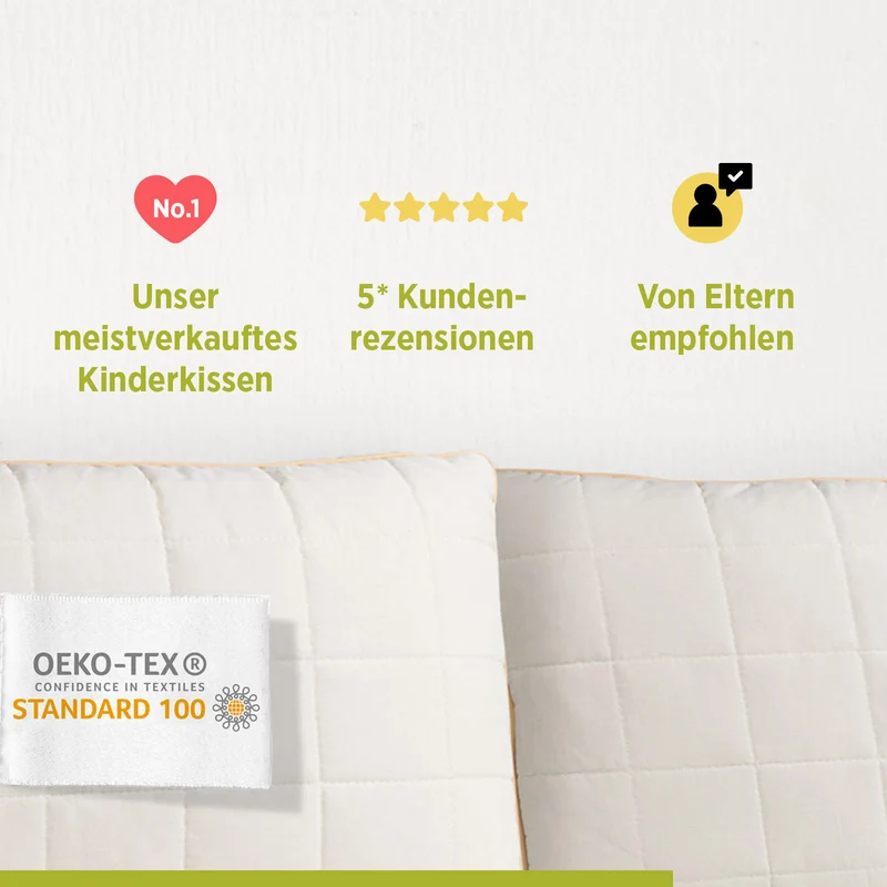 2 x Vitapur Kinder Kopfkissen My First Pillow – 40 x 60 cm