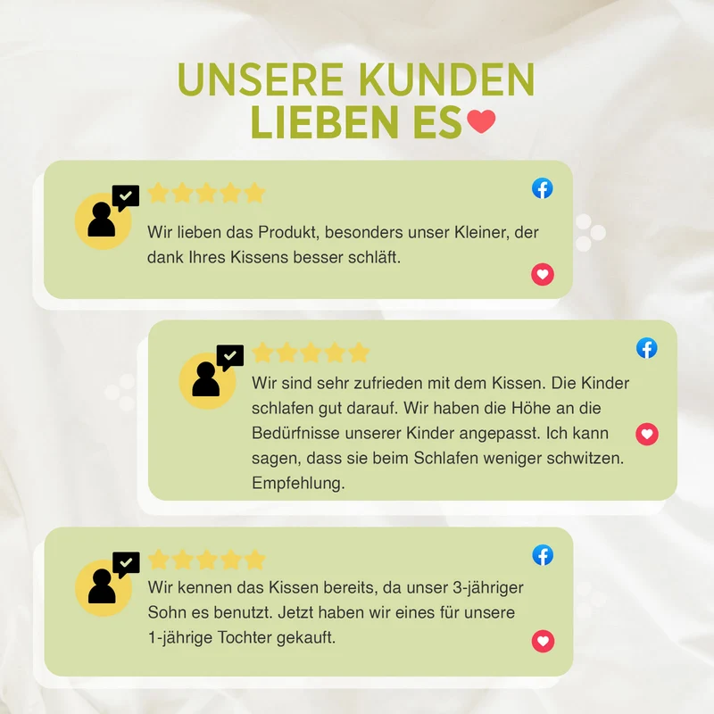 2 x Vitapur Kinder Kopfkissen My First Pillow – 40 x 60 cm