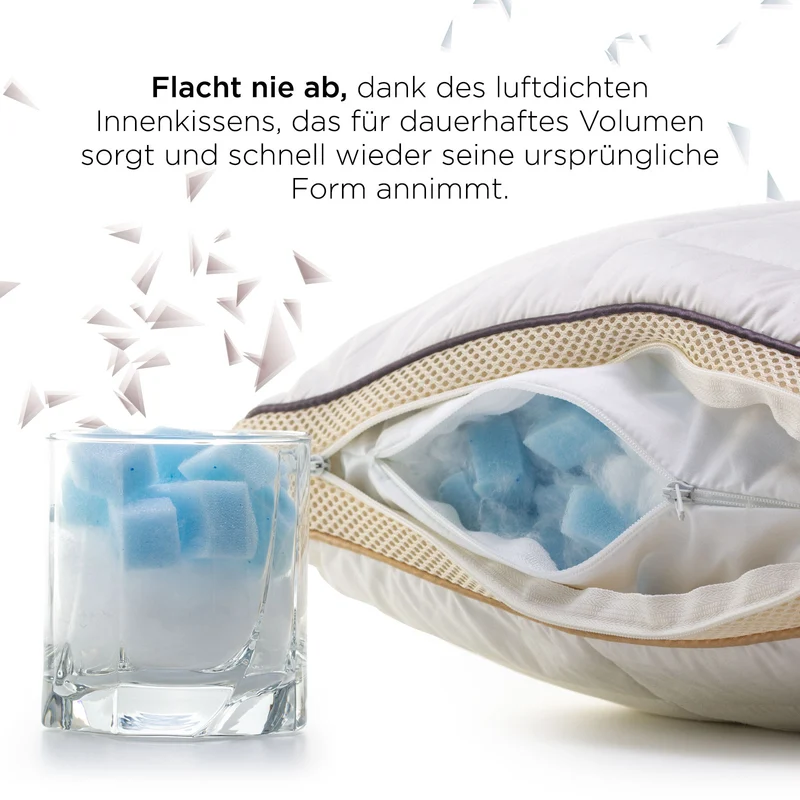 2 x Hybrid Kopfkissen NEO Bamboo Memory – 40 x 80 cm