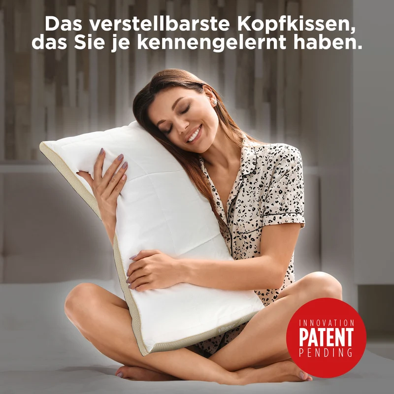 2 x Hybrid Kopfkissen NEO Bamboo Memory – 40 x 80 cm