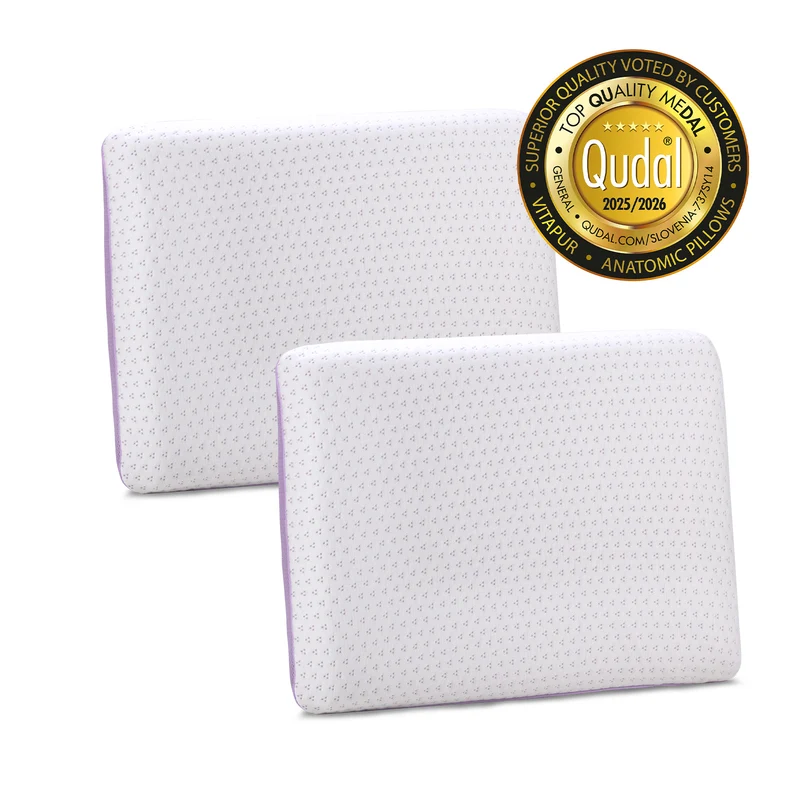 2 x klassisches Memory-Schaum Kissen Lavender Memory – 40 x 55 cm