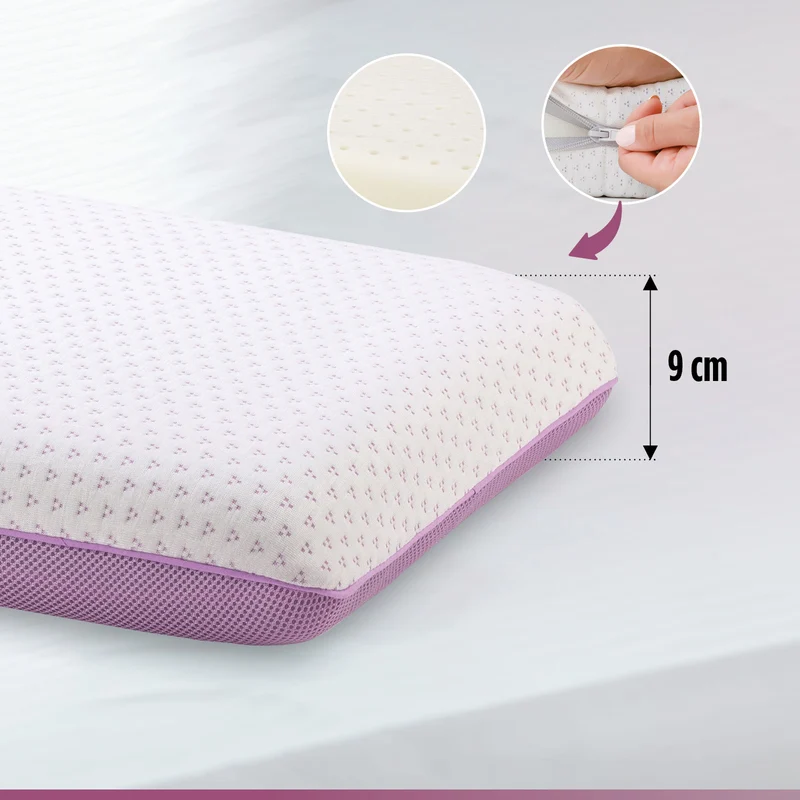 2 x klassisches Memory-Schaum Kissen Lavender Memory – 40 x 55 cm