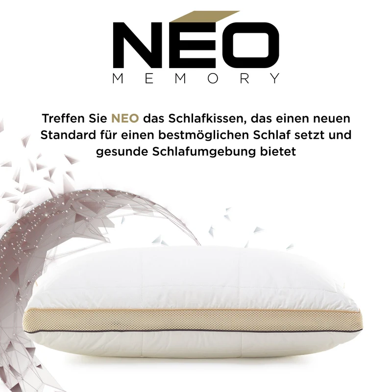 2 x Hybrid Kopfkissen NEO Bamboo Memory – 50 x 70 cm