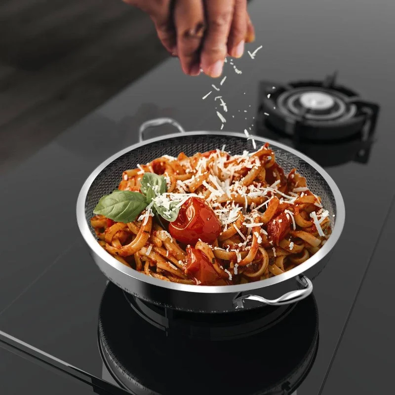 Stainless Steel Non Stick Frying Pan with Two Handles