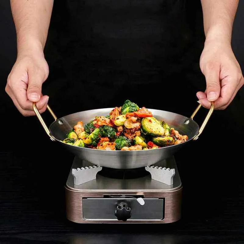Stainless Steel Wok Fry Pan 24cm