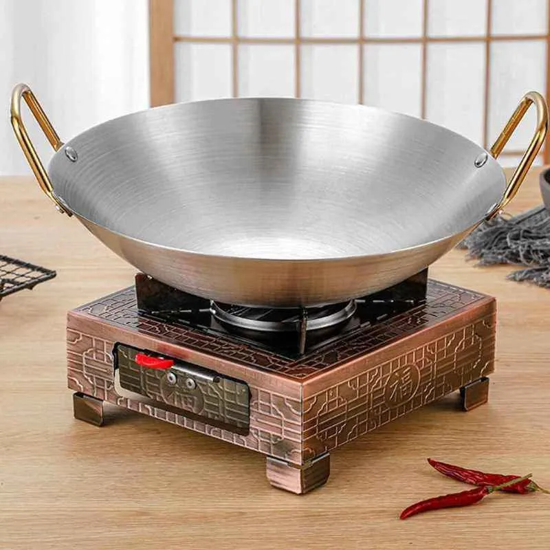 Stainless Steel Wok Fry Pan 24cm