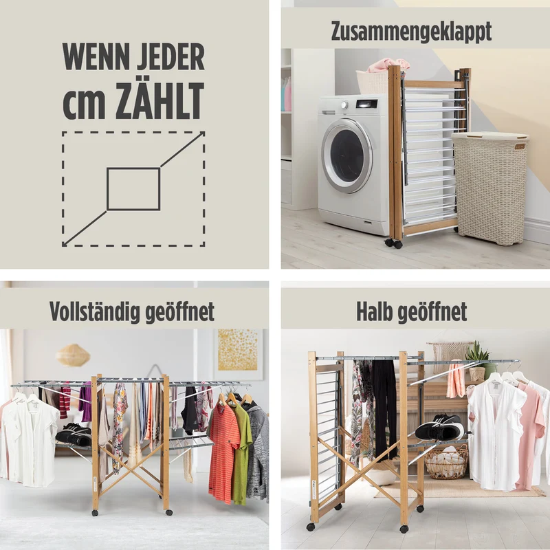Vitapur Wäscheständer mit Rollen HouseCare