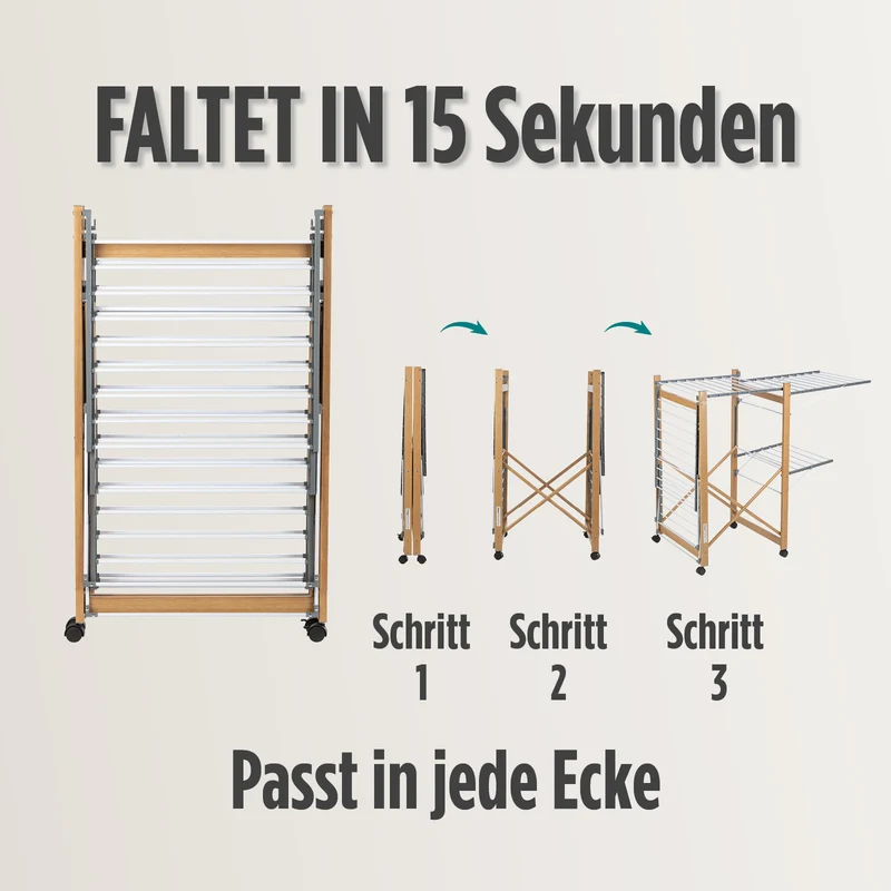 Vitapur Wäscheständer mit Rollen HouseCare