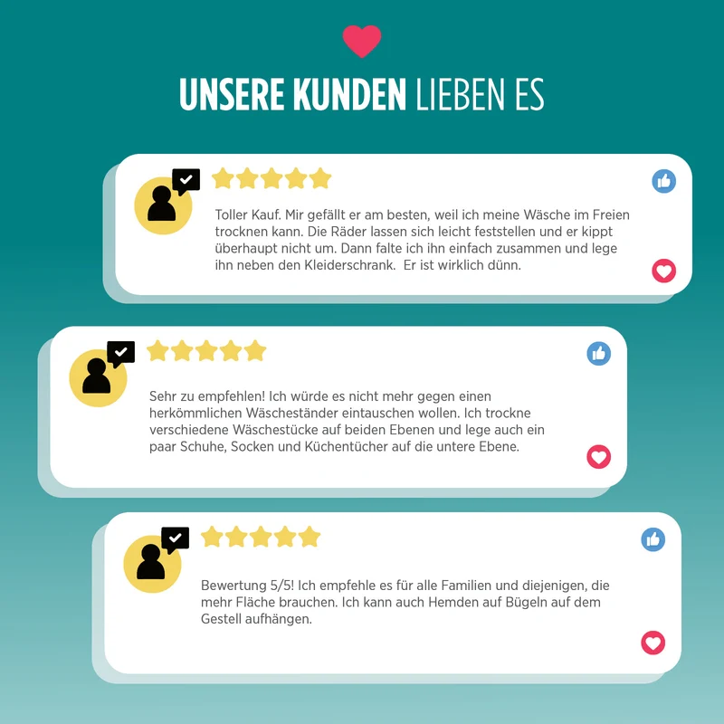 Vitapur Wäscheständer mit Rollen HouseCare