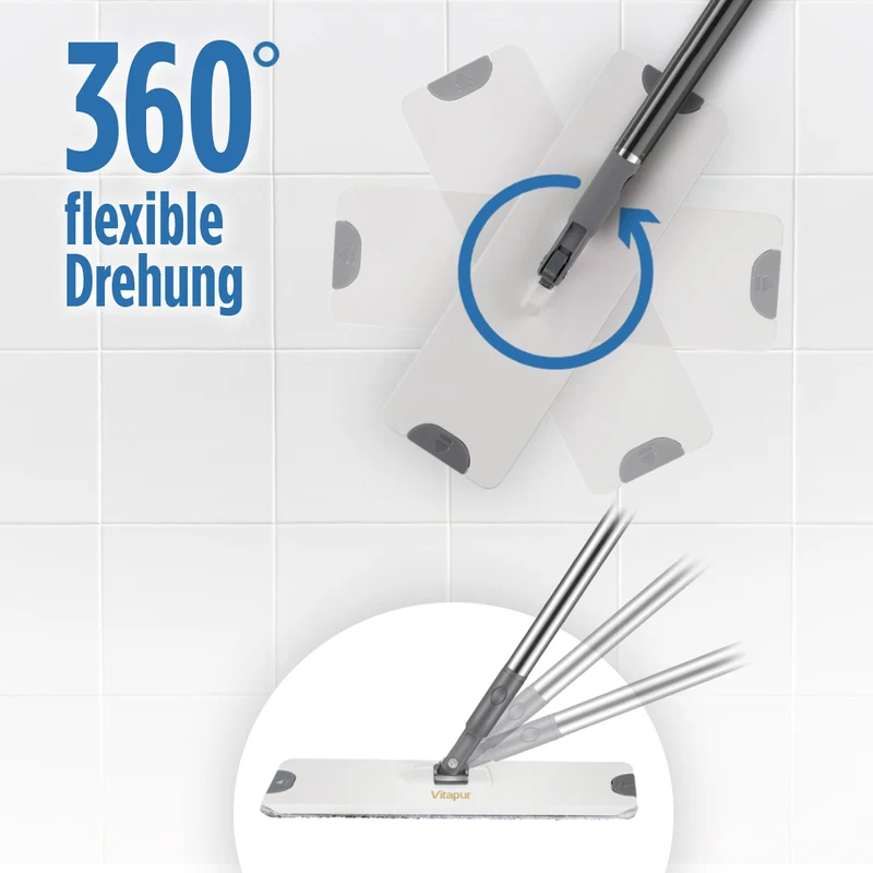 4-teilige Bodenreinigungsset mit innovativem Eimer
