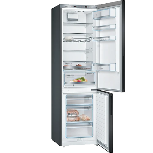 Bosch KGE398XBA Kühl-Gefrierkombination 339L Edelstahl Schwarz LowFrost EEK B