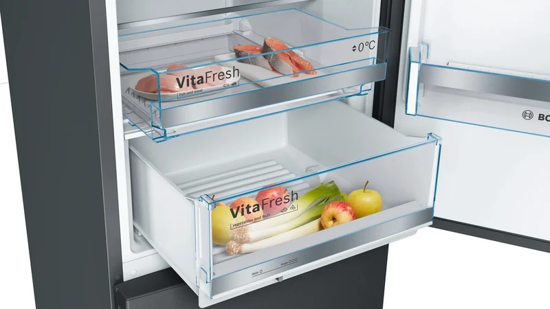 Bosch KGE398XBA Kühl-Gefrierkombination 339L Edelstahl Schwarz LowFrost EEK B