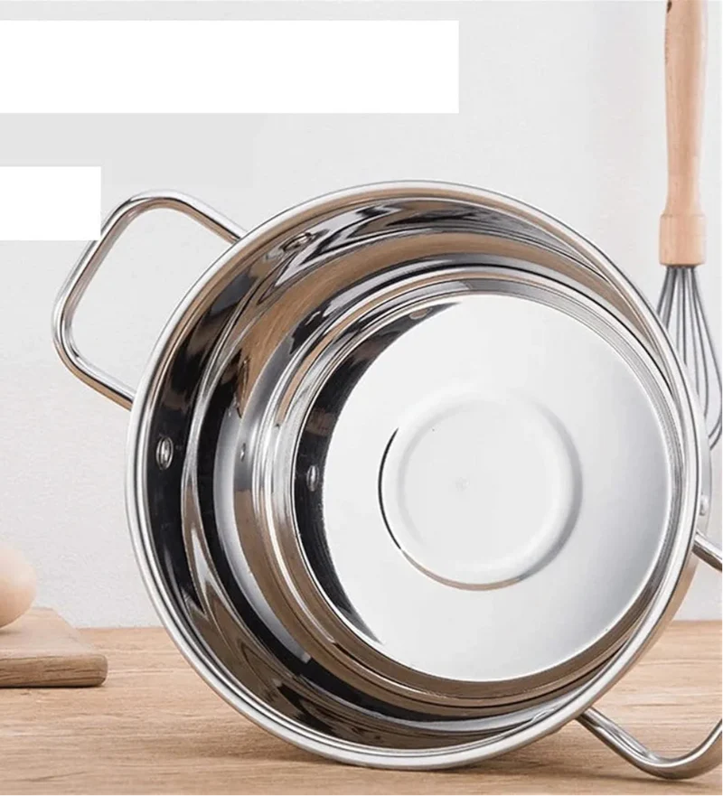 Stainless Steel Induction Bottom Stockpot with Glass Lid