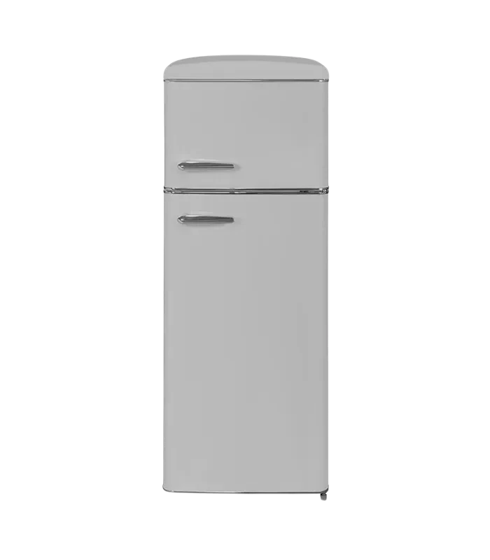Exquisit RKGC270-45-H-160E Retro Kühl-Gefrier-Kombination 206L Grau