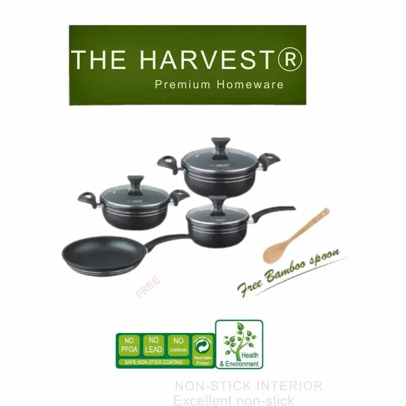 7 PCS Harvest Granite Marble Coated Cookware Set