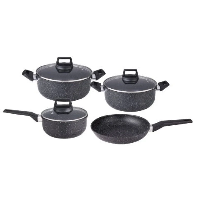 7 PCS Harvest Granite Marble Coated Cookware Set