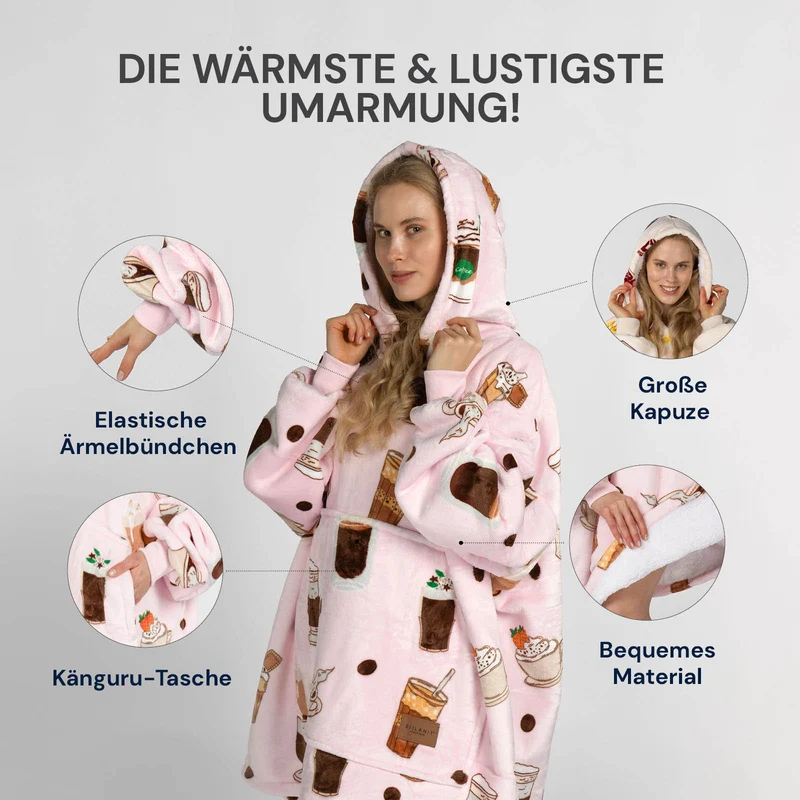 Kapuzendecke Svilanit + Geschenk: Socken