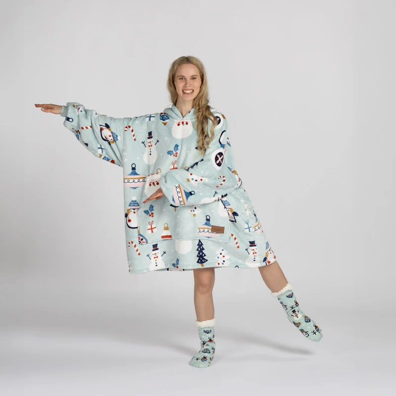 Kapuzendecke Svilanit + Geschenk: Socken