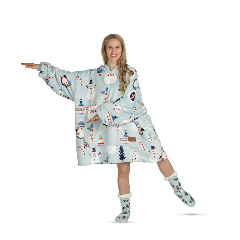 Kapuzendecke Svilanit + Geschenk: Socken