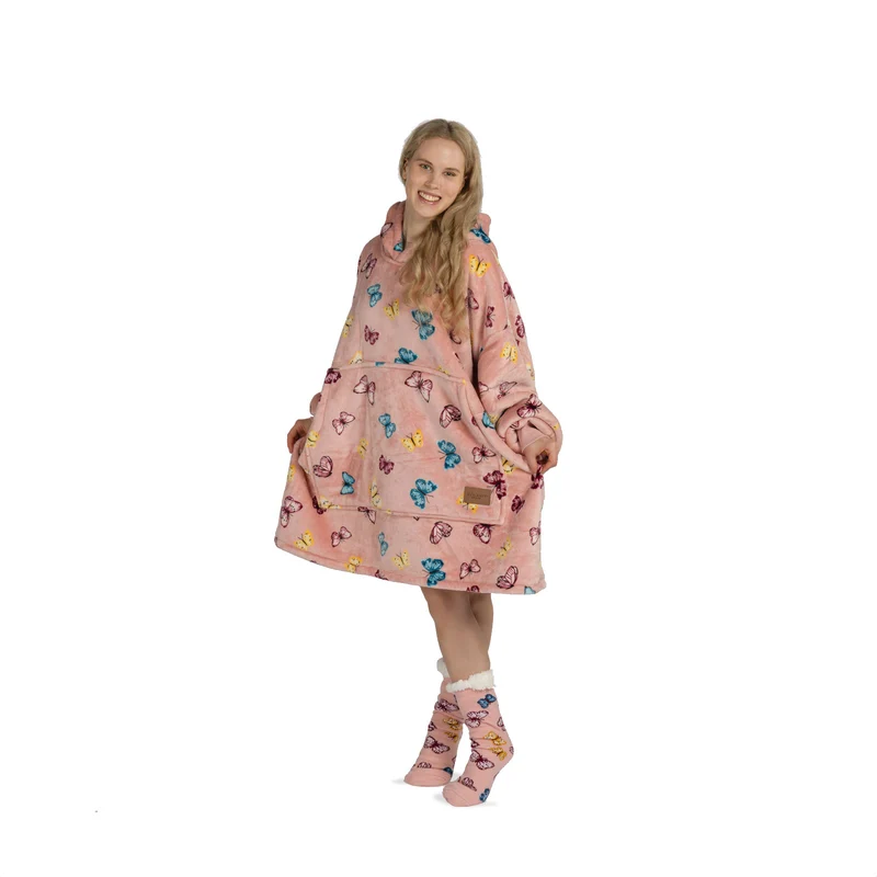 Kapuzendecke Svilanit + Geschenk: Socken