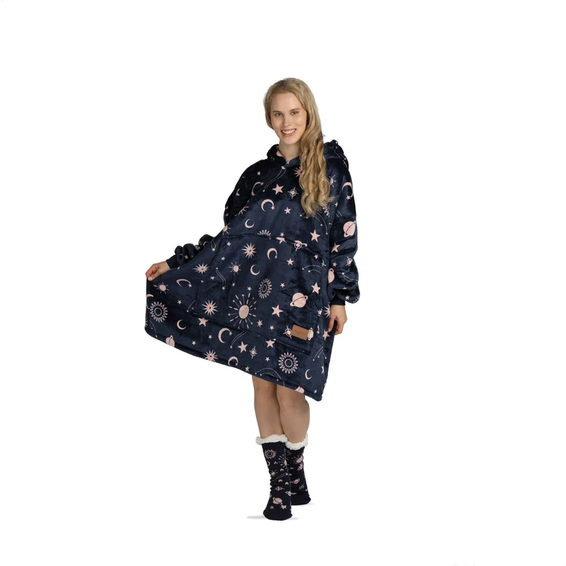 Kapuzendecke Svilanit + Geschenk: Socken