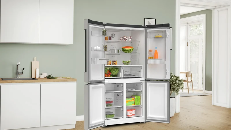 Bosch KFN96VPEA Kühl-Gefrierkombination Side-by-Side 605L Edelstahl NoFrost EEK E