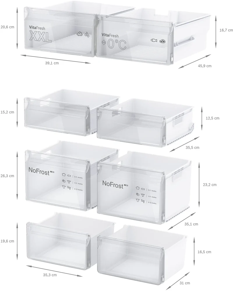 Bosch KFN96VPEA Kühl-Gefrierkombination Side-by-Side 605L Edelstahl NoFrost EEK E