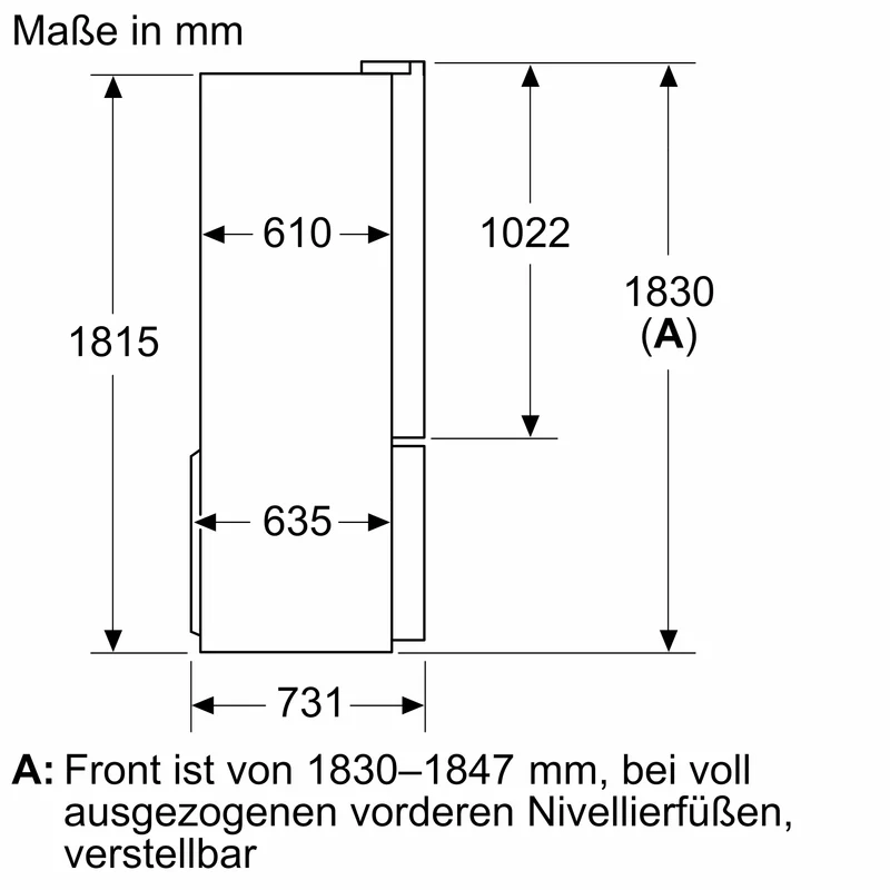 Bosch KFN96VPEA Kühl-Gefrierkombination Side-by-Side 605L Edelstahl NoFrost EEK E