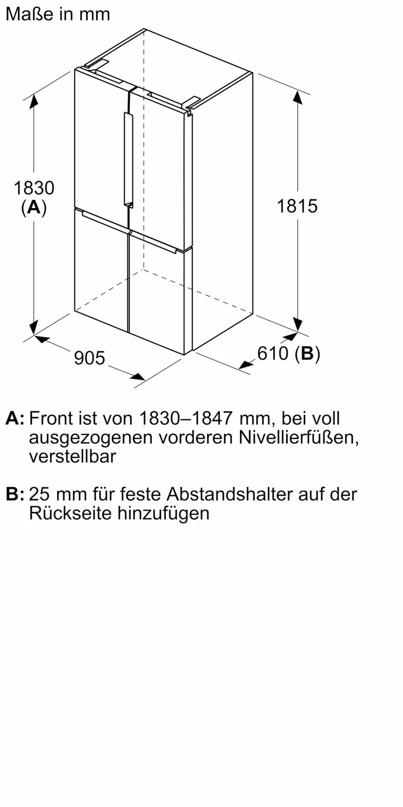 Bosch KFN96VPEA Kühl-Gefrierkombination Side-by-Side 605L Edelstahl NoFrost EEK E